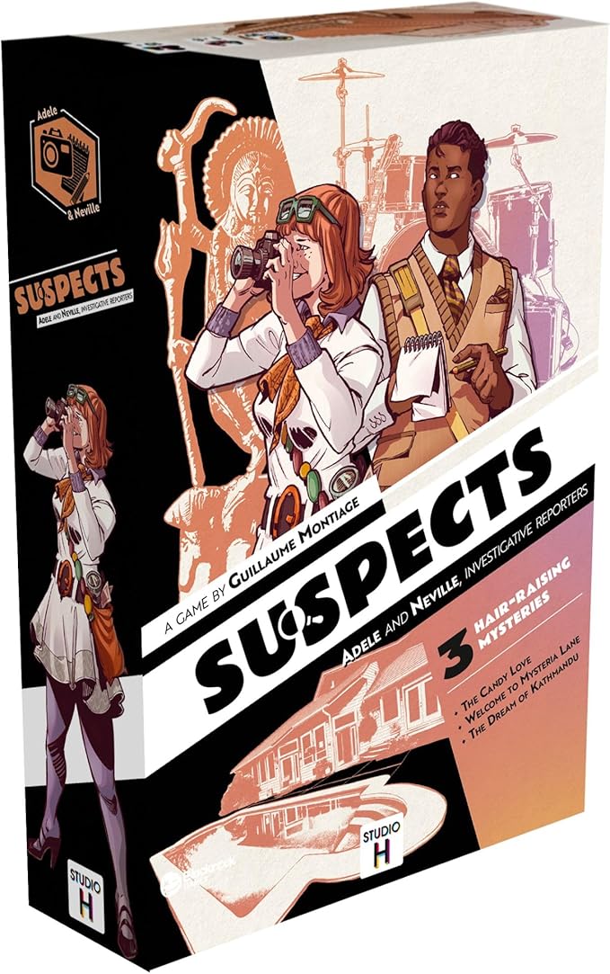 Suspects: Adele & Neville Investigative Reporters | Murder Mystery Game | 1 to 6 Players | 60 Minutes