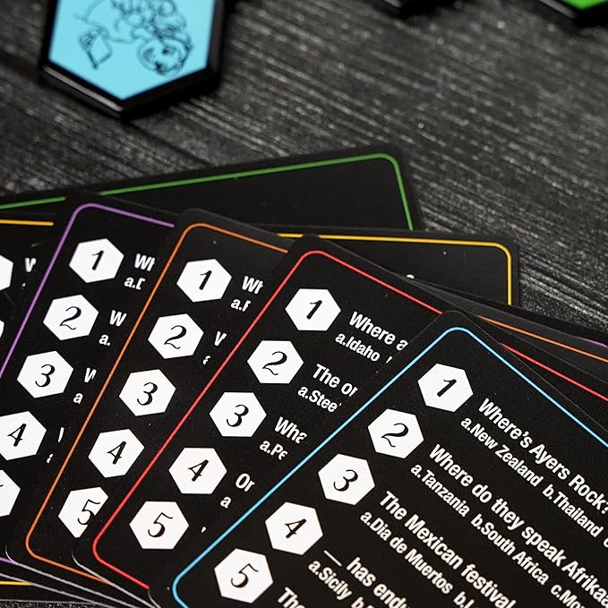 The Strategic Trivia Board Game – 1500 Questions, 6 Categories, 65 Hexagon Tiles, Premium Bag – Fun, Quick to Learn, Perfect for Game Nights, Families & Parties