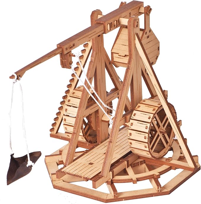 Trebuchet - Warwolf - 3D Wooden Puzzle - DIY Model Building Kit for Adults - Creative Gift