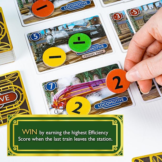 Calliope Games Station Master - Railroad Strategy Board Game for Family Game Night - Fun for Kids & Adults - 2-6 Players - from The Makers of Tsuro and Roll for It!