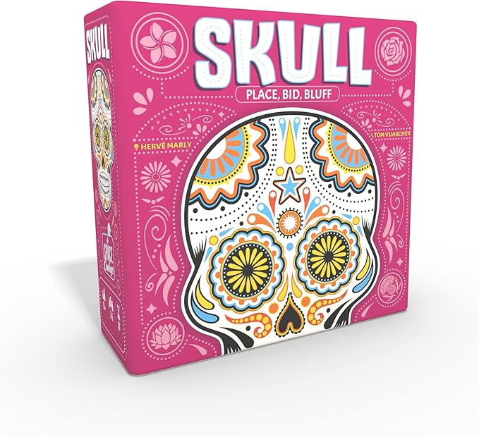 Space Cowboys Skull Party Game - Bluffing and Strategy Game Fun for Game Night, Family Board Game for Kids & Adults, Ages 13+, 3-6 Players, 30 Minute Playtime, Made