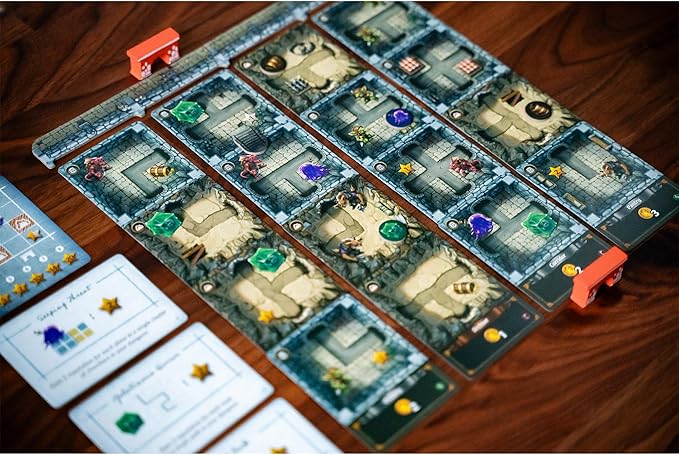 Stonespine Architects | Strategy Board Game | Card-Drafting Dungeon Design | Competitive Tableau Builder | World of Ulos | Ages 10+ | Family Game for 1-5 Players | 45-60 Minutes