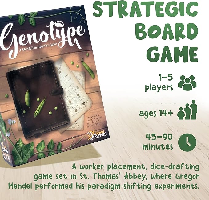 Genotype: Mensa Award Winning Genetics Board Game about Mendel's Pea Plants