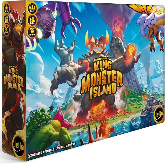 IELLO: King of Monster Island - Strategy Board Game, Sequel of The King of Line, Family Game, Play Cooperatively, Ages 10+, 1-5 Players, 60 Minutes