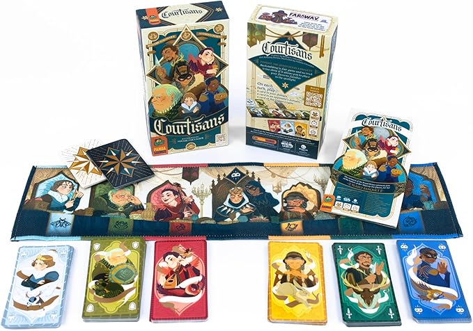 Pandasaurus Games Courtisans Card Game - Navigate Intrigue and Influence at The Queen's Banquet! Strategy Game, Fun Family Game for Kids & Adults, Ages 8+, 2-5 Players, 20-30 Min Playtime, Made