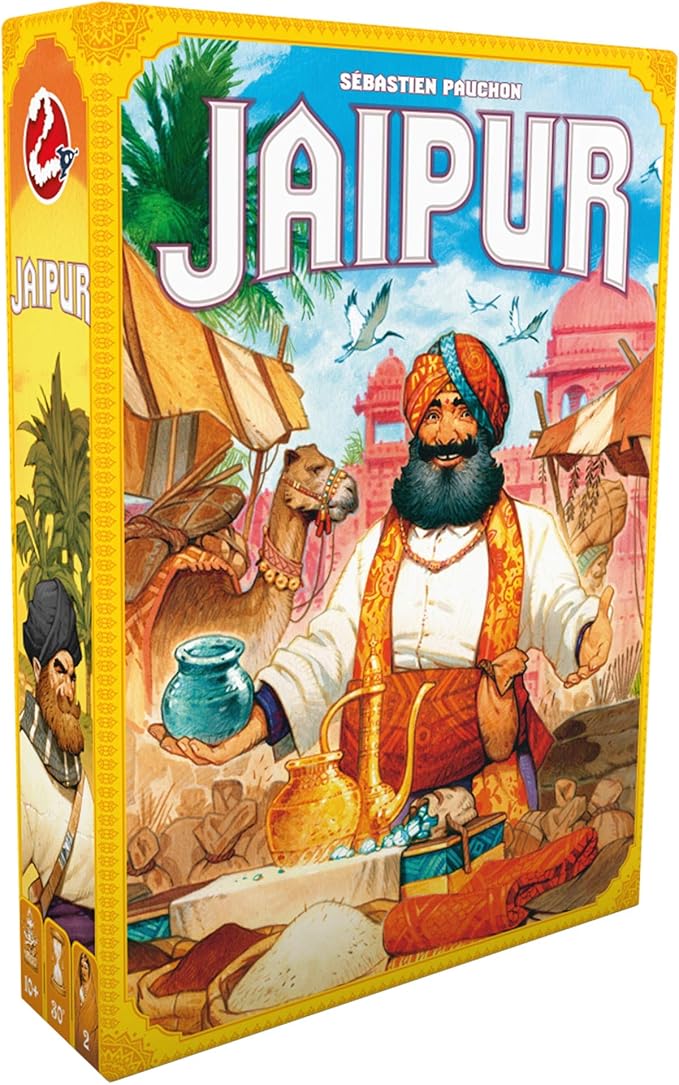 Jaipur Board Game (New Edition) - Fast-Paced Duel of Merchants! Strategic Trading and Market Gameplay for Kids & Adults, Ages 10+, 2 Players, 30 Minute Playtime, Made by Space Cowboys
