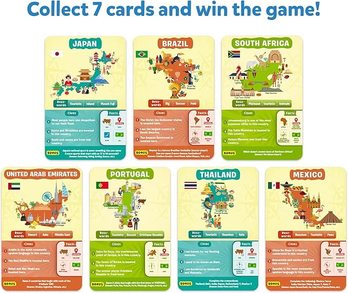 Skillmatics Guess in 10 Countries of The World, Perfect for Boys, Girls, Kids & Families Who Love Card Games, Educational Toys, Board Games, Trivia, Gifts for Ages 8, 9, 10 & Up