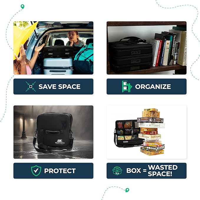 Explorer Series Board Game Bag for Organization, Travel, and Board Game Storage: The Skipper