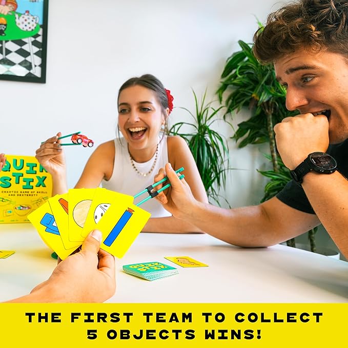 Lucky Egg Quik Stix Skill Game, Fun Family Games for Kids and Adults, 7+ Year Olds, 2-8 Players, Party Board Games for Adults & Kids, Perfect for Indoor & Outdoor Game Night, for Children & Families