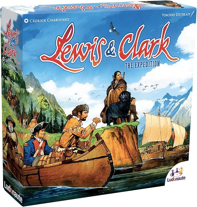Lewis & Clark The Expedition Second Edition - Ludonaute Games, Strategy Board Game, Ages 14+, 1-5 Players, 120 Min