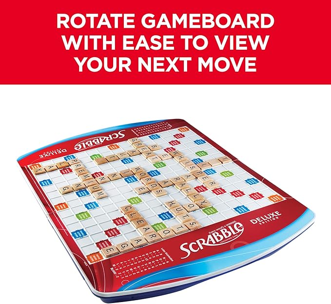Hasbro Gaming Scrabble Deluxe Edition Board Game, (Amazon Exclusive)