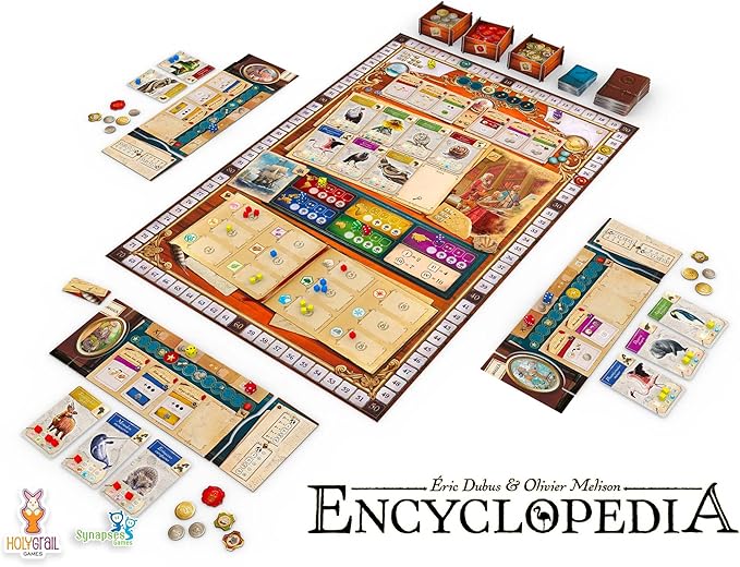 Holy Grail Games | Encyclopedia | Strategy Board Game | Dice and Worker Placement | 1 to 4 Players | 25+ Minutes | Ages 14+