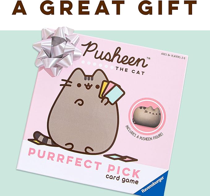 Ravensburger Pusheen Purrfect Pick Game - Fun Family Activity | Ideal for Cat Lovers and Pusheen Fans | Engaging Gameplay | Suitable for Ages 8 and Up | Pink Edition