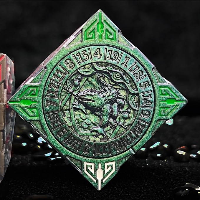 2025 New DND Spinner Dice, 7-in-1 Metal Dice Set with 3D Relief for Dungeons and Dragons Gifts, Polyhedral Roleplaying Game Dice, Fantasy D&D Tabletop RPG Accessories for DM & Player (Gradient)