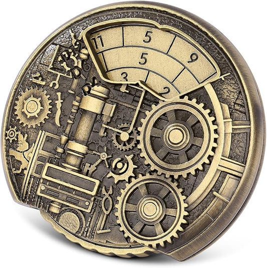 Spinner DND Dice Set, 7-in-1 Fingertip Gyro Metallic DND Dice, DND Starter Set, Dungeon Gears Dice Spinner for DND Dice Set, D&D Gifts with Gift Box, Role Playing Game Board Game Accessories, Bronze