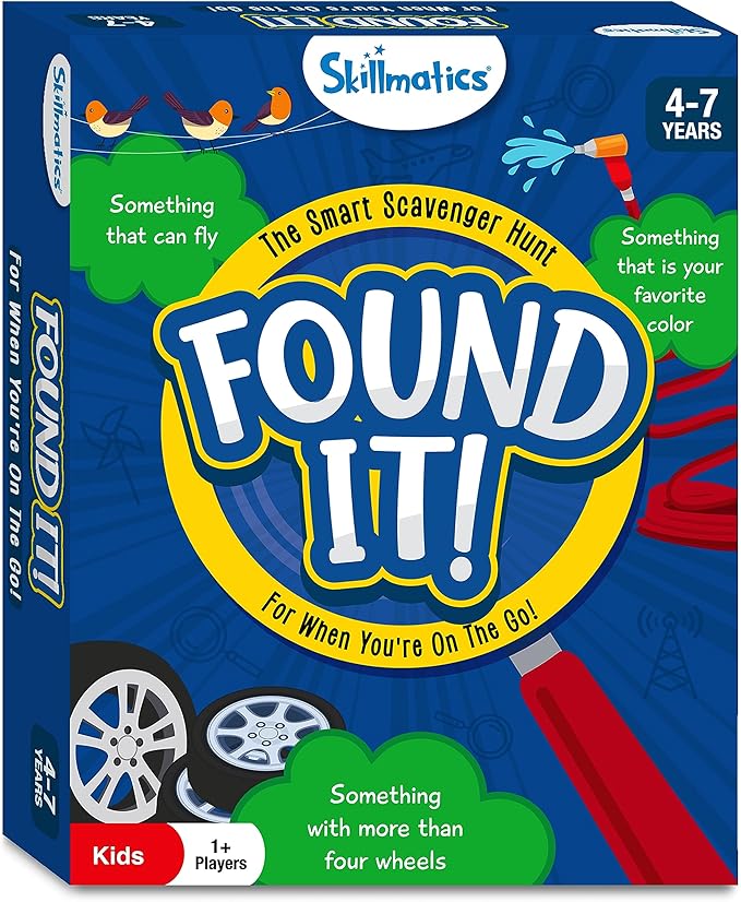 Skillmatics Scavenger Hunt Card Game - Found It Travel, Learning Toy, Gifts for Kids, Boys, Girls and Families, for Ages 4, 5, 6, 7, Perfect for Home, School, Playdates