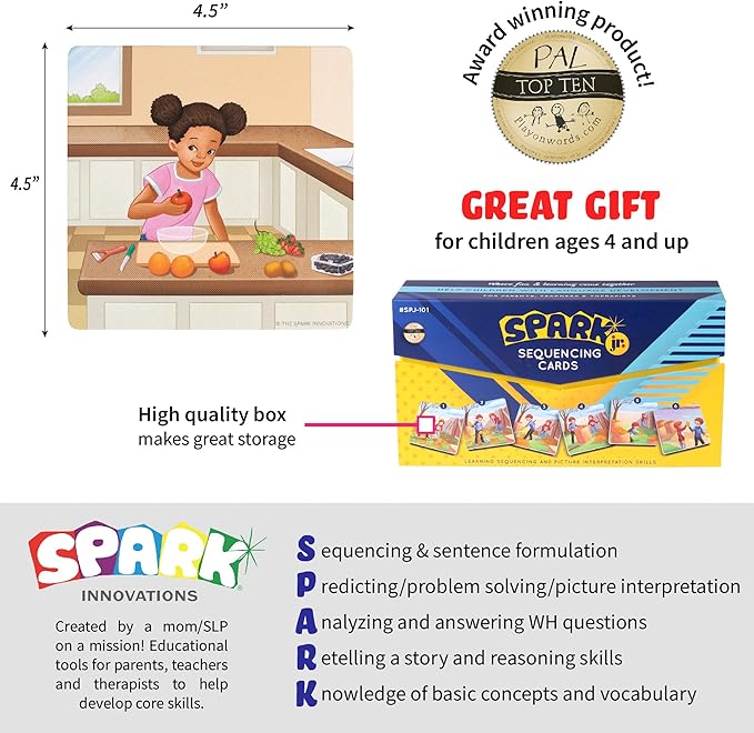 Sequence for Kids Cards, Speech Therapy Materials, Homeschool SEL, Autism, Tell A Story Picture Cards, Social Skills, Picture Cards, ESL, ELL