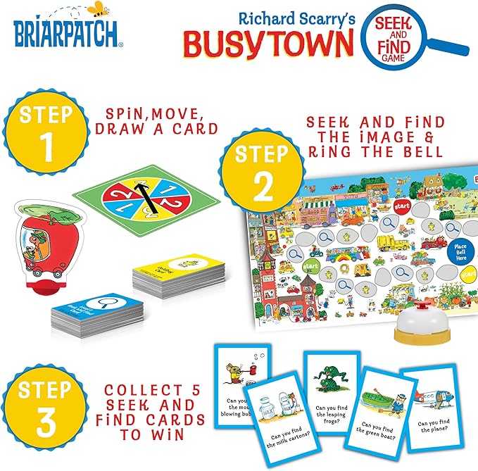 Briarpatch, Richard Scarry's Busytown Seek and Find Game, Based on Early Reader Books for Preschool, Kindergarten and 1st Grade