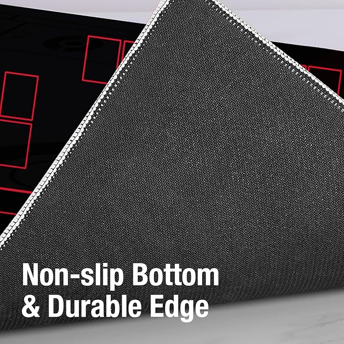 2 Player Compatible Playmats for Cards - 2 Player Battle Mat Stadium Board for TCG Playmat Board Game- Playmat for Trainers (Black)