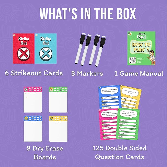 Desi Feud Board Game | Ultimate Survey Gameshow | Fun for Friends & Family | Great for House Party, Gifting & Road Trips | Easy to Play