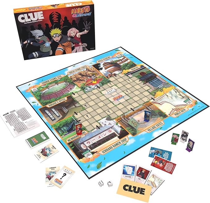 CLUE: Naruto | Solve The Mystery in This Collectible Clue Game | Featuring Characters & Locations from The Anime TV Show Naruto | Officially-Licensed Naruto TV Show Game & Merchandise