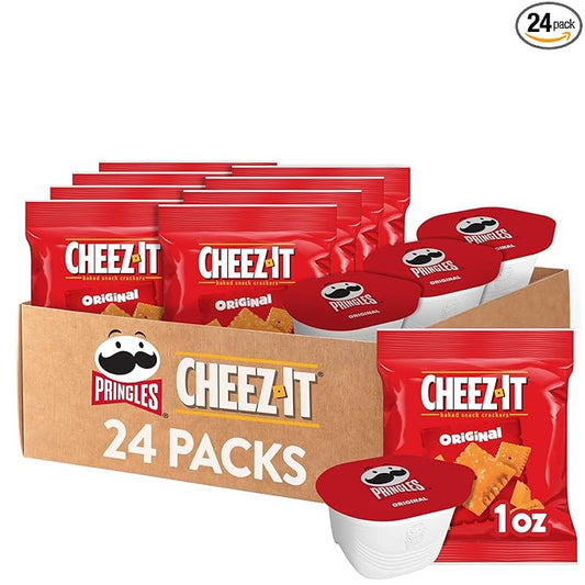 Cheez-It and Pringles Variety Pack, Lunch Snacks, Kids Snacks, Original Flavors (24 Packs)