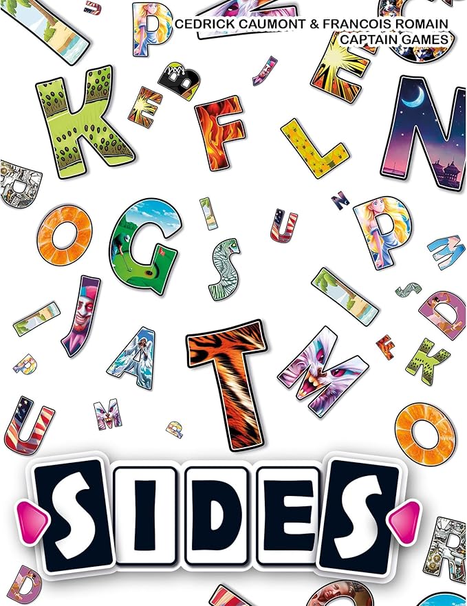 Sides Board Game - A Word-Guessing Challenge of Subtlety and Cooperation, Strategy Game for Kids and Adults, Ages 10+, 2-9 Players, 45 Minute Playtime, Made by Captain Games