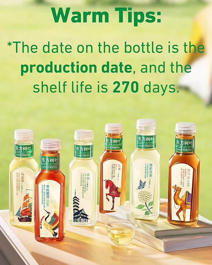 ORIENTAL LEAF Unsweetened Iced Tea – Bottled Oolong Tea, 16.9 FL oz bottles (Pack of 15), Brewed Tea Drinks, Sugar Free, 0 Calories