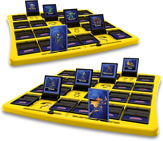 Winning Moves DC Comics Batman Guess Who? Board Game, Play with Your Favourite Gotham City Characters Including Batgirl, Robin, Joker and Harley Quinn, 2 Player Game for Ages 4 Plus