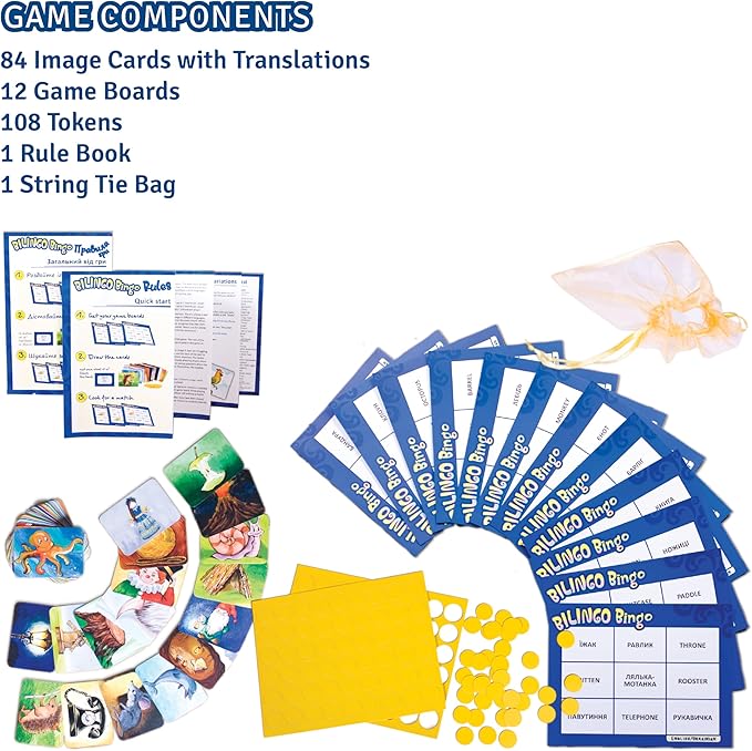 Bilingo Bingo - Bilingual Game English/Ukrainian by Terra Oris