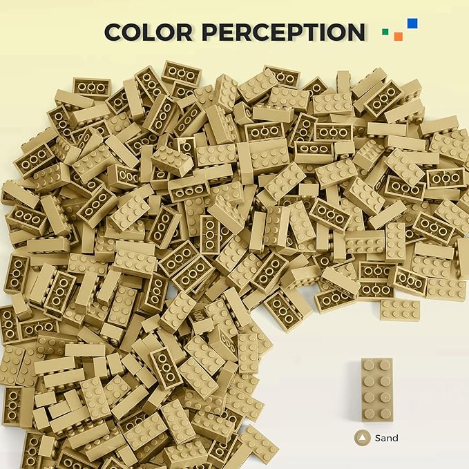 500 Piece Classic Building Bricks and 1 Gray Baseplate, 2x4 Bricks Bulk Creative Building Toys, Blocks Bulk for Kids Ages 6+, Sand