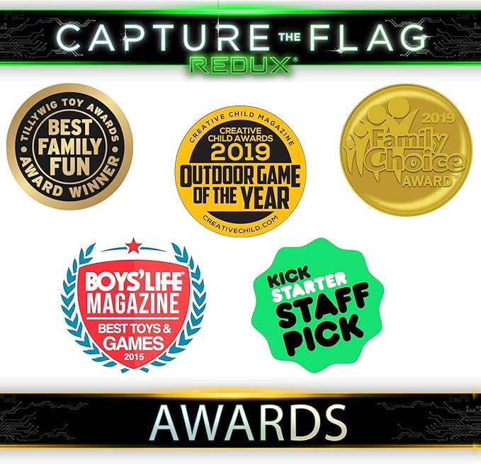 Redux: The Original Glow in The Dark Capture The Flag Game | Ages 8+ | Outdoor Games for Kids and Teens | Glow in the Dark Games | Sports Gifts for Boys | Alternative to Laser Tag Guns & Flag Football