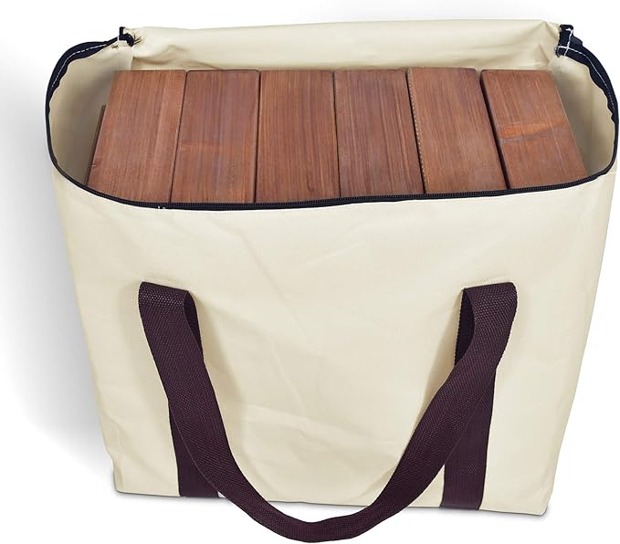 GoSports Giant Wooden Stacking Game - Stacks Up to 5 ft - Choose Brown Wood Stain, Gray, Natural, Stars & Stripes, or Tropical Hardwood - Toppling Tower