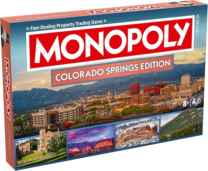 Monopoly Board Game – Colorado Springs, CO Edition: 2-6 Players Family Board Games for Kids and Adults, Board Games for Kids 8 and Up, Great for Game Night
