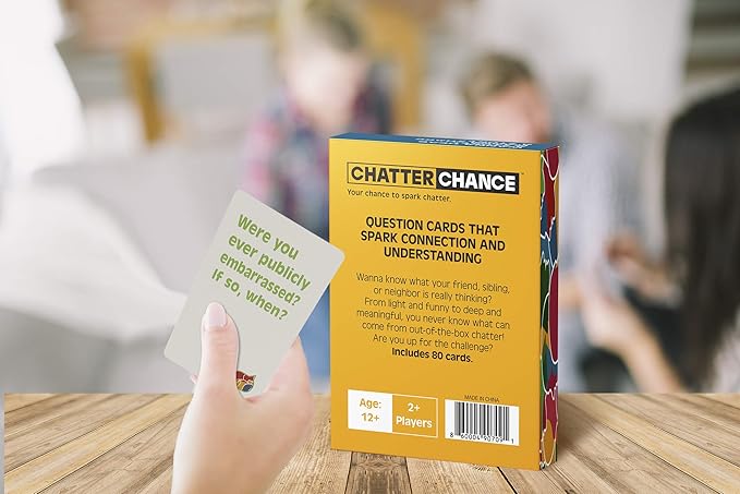 ChatterChance Conversation Starter for Teens | Exciting, Fun Conversation Games with Question Cards That Spark Connection & Understanding | Thought-Provoking Card Games for Teens with 80 Questions