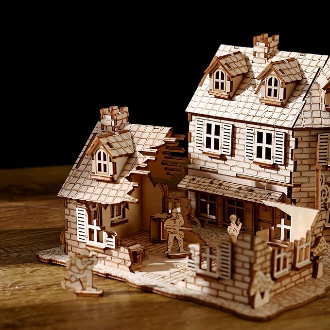 3D Wooden Puzzles War Zone 1942: Lane Warfare Model Kits, Brainteaser and Puzzle for Christmas/Birthday,Gifts for Adults and Teens to Build Combination