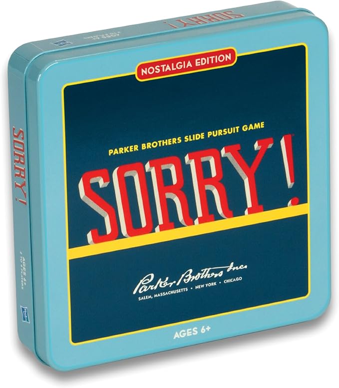 WS Game Company Sorry! Nostalgia Edition Board Game in Collectible Tin