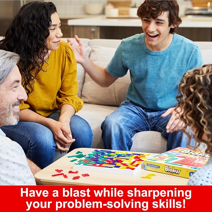 Mattel Games Blokus Strategy Board Game, Family Game for Kids & Adults with Colorblind Accessible Pieces & Just One Rule