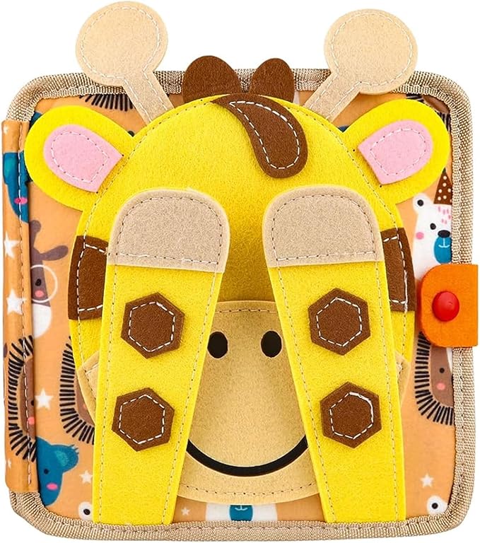 Busy Book for Toddlers 1-3, Montessori Busy Board for Kids, Preschool Learning Role Play Book Toy