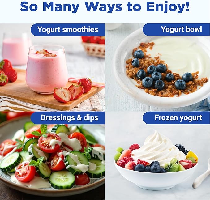 Ultimate Probiotic Yogurt Maker with Adjustable Temperature & Time Control - Make Trillions of Live Probiotics & Get Better Gut Health - ULTIMATE LIFETIME WARRANTY - Wellness Gifts for Men & Women