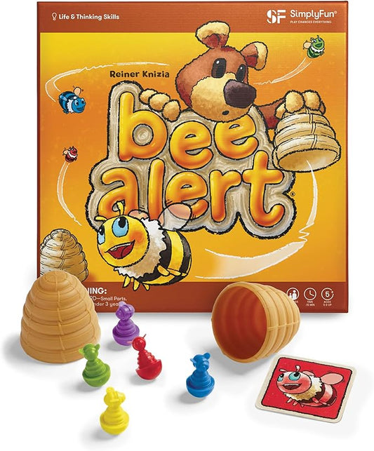 SimplyFun Bee Alert - A Matching Game for Kids That Tests Your Memory and Patience While Learning How to Take Turns - Educational Learning Game - 2 to 5 Players - for Kids Ages 5 & Up