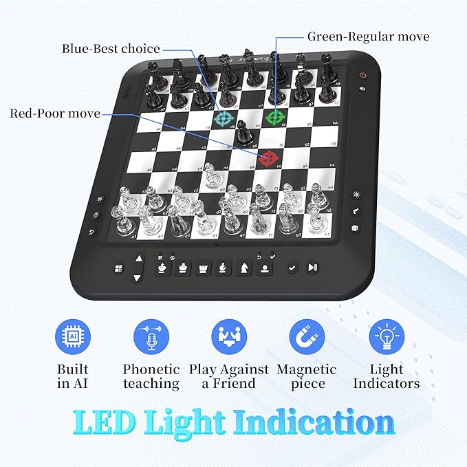 Electronic Chess Set, Computer Chess Game, Board Game, Chess Set Board Game, Electronic Chess Set Game, Chess Sets Games Lovers, for Beginners Great Partner