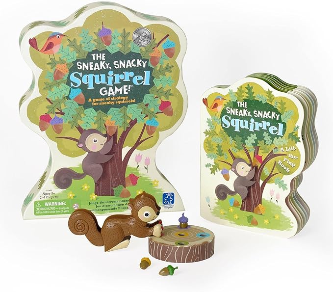 Educational Insights The Sneaky, Snacky Squirrel Game and Board Book for Preschoolers & Toddlers, Gift For Boys & Girls, Ages 3+