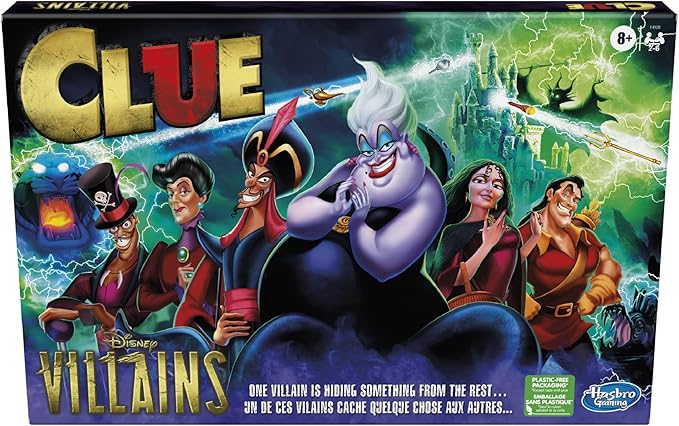 Hasbro Gaming Clue: Disney Villains Edition Board Game for Kids Ages 8+, 2-6 Players (Amazon Exclusive)