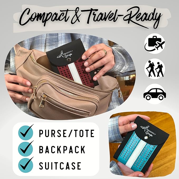 Folding Travel Cribbage Game | Lightweight Portable Cribbage Set (Wine & White)