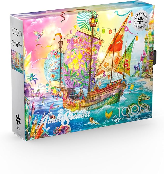 Buffalo Games - Silver Select - Aimee Stewart - Crystal Dreamship Harbor - 1000 Piece Jigsaw Puzzle for Adults - Challenging Puzzle Perfect for Game Nights