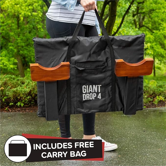 Play Platoon Giant 4 in a Row Game Outdoor, 4 in a Row with Coins, Case and Rules - Extra Large Yard Games for Adults and Family - Stained Wood