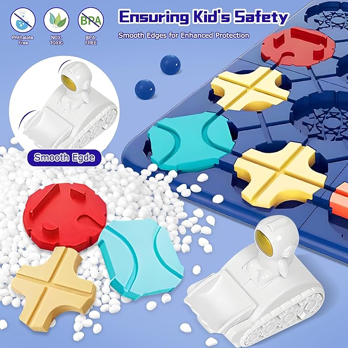 Logical Road Builder, STEM Board Games Brain Teaser, Kids Puzzle Games Educational Montessori Toys, Large Board Games Birthday Gifts for 4 5 6 7 Year Old Preschool Boys Girls