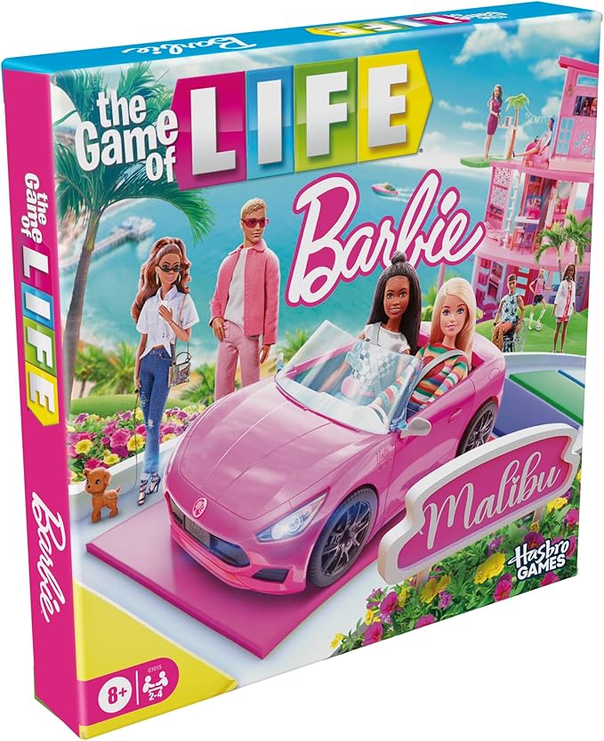 Hasbro Games The Game of Life: Barbie Edition Board Game | Ages 8+ | 2 to 4 Players | Fun Family Games for Kids and Adults | Kids Gifts (Amazon Exclusive)