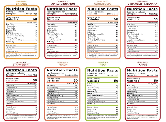 Nature’s Turn Freeze-Dried Fruit Crisps –Healthy, Gluten-Free,Crispy & Delicious, Plant-Based Snack, Ideal for Cereal, Smoothies, School Lunches, & On-the-Go, Mega Variety Pack of 16 (0.53 oz Each)